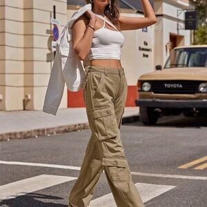 Women's Tan Cargo Pants